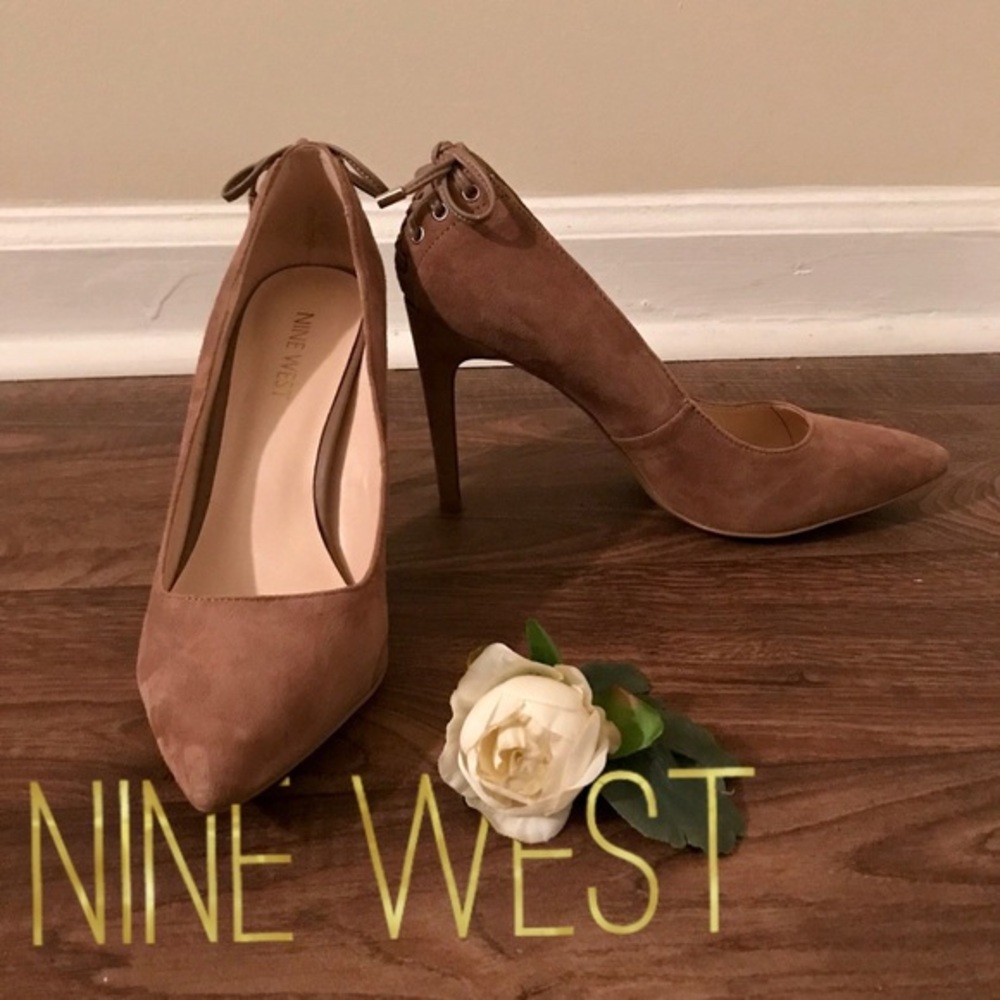 Nine West Brown Suede Pump, 4” Heel